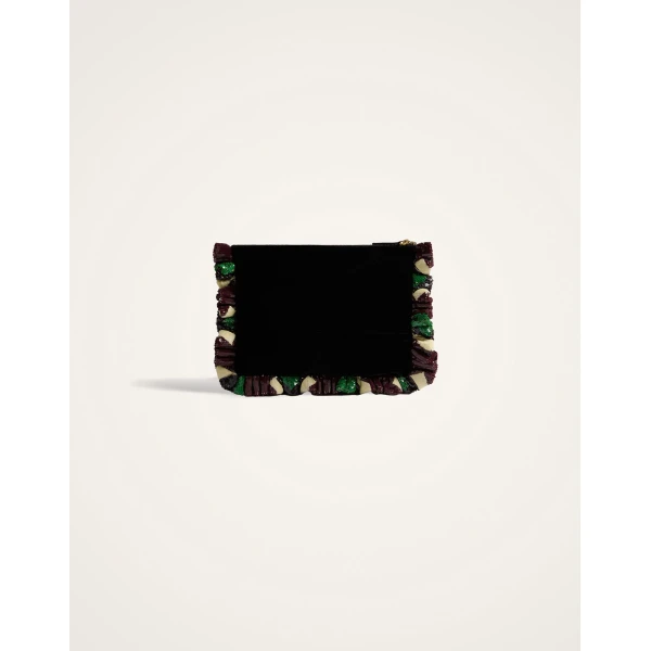 La DoubleJ Hand Pochette in Domino Military Green at Luxury Shoes 