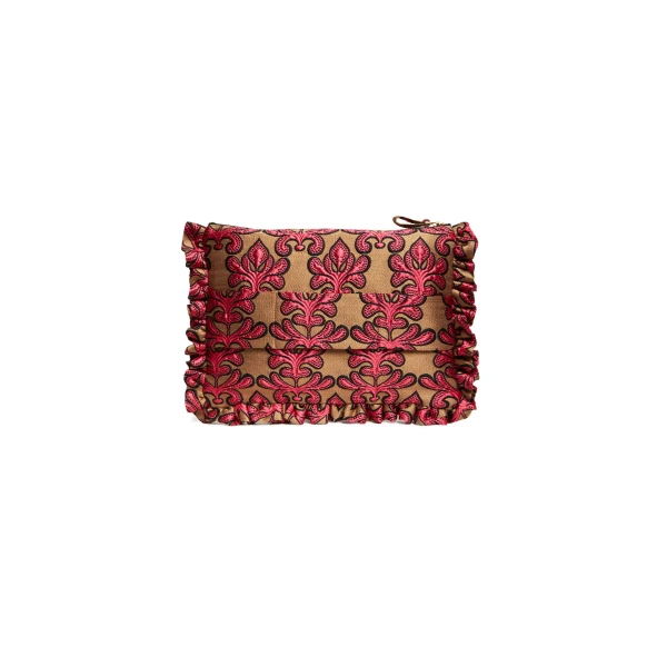 La DoubleJ Hand Pochette in Herald Fuchsia at Luxury Shoes 
