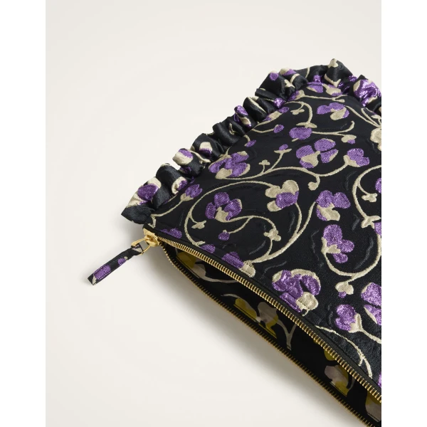 La DoubleJ Hand Pochette in Honeysuckle Black at Luxury Shoes 