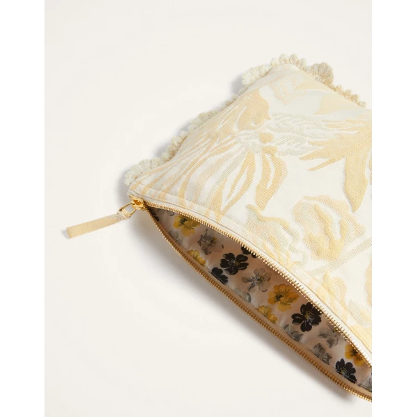 La DoubleJ Hand Pochette in Iris Yellow at Luxury Shoes 