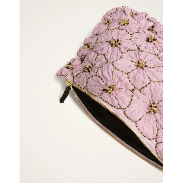 La DoubleJ Hand Pochette in Lilac at Luxury Shoes 