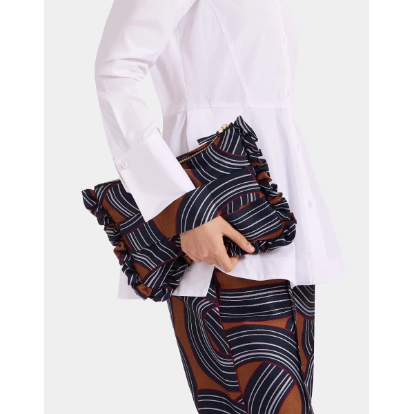 La DoubleJ Hand Pochette in Montecarlo Blue at Luxury Shoes 