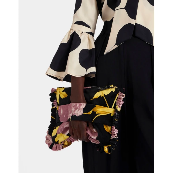 La DoubleJ Hand Pochette in Sylph Black at Luxury Shoes 