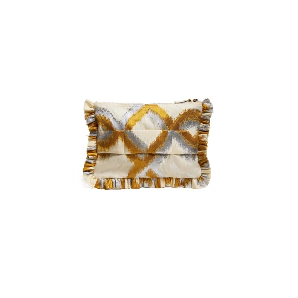 La DoubleJ Hand Pochette in Tackle Gold at Luxury Shoes 