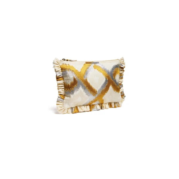 La DoubleJ Hand Pochette in Tackle Gold at Luxury Shoes 