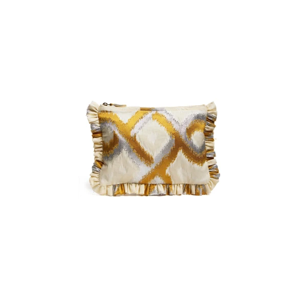 La DoubleJ Hand Pochette in Tackle Gold at Luxury Shoes 