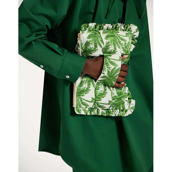 La DoubleJ Hand Pochette in Tropicana White at Luxury Shoes 