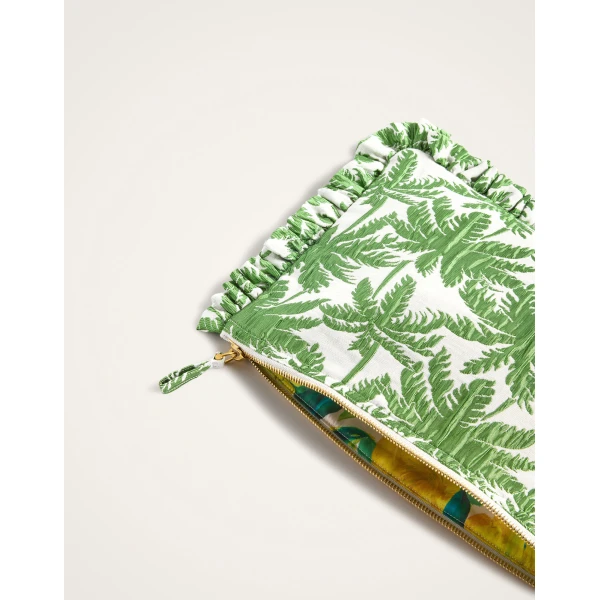 La DoubleJ Hand Pochette in Tropicana White at Luxury Shoes 