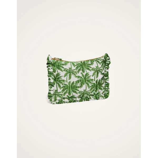 La DoubleJ Hand Pochette in Tropicana White at Luxury Shoes 