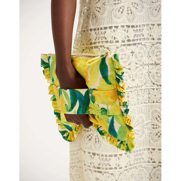La DoubleJ Hand Pochette in Zesty Yellow at Luxury Shoes 