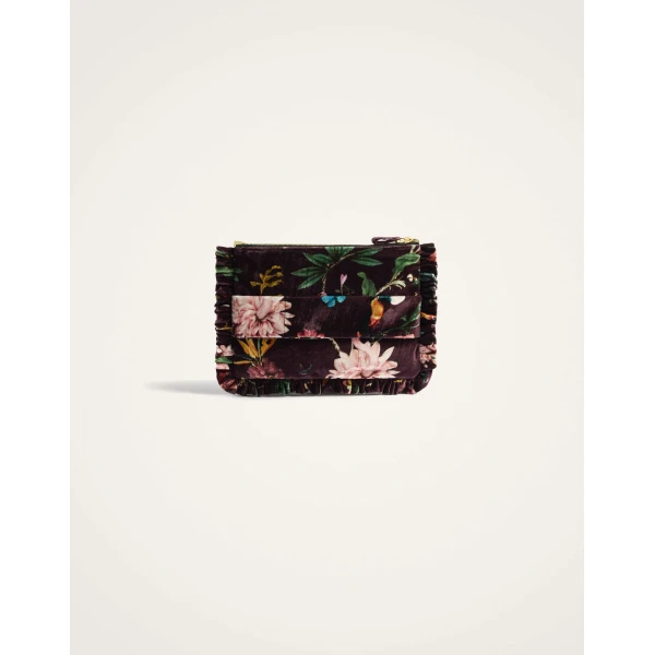 La DoubleJ Hand Pochette in Zooflora Burgundy at Luxury Shoes 