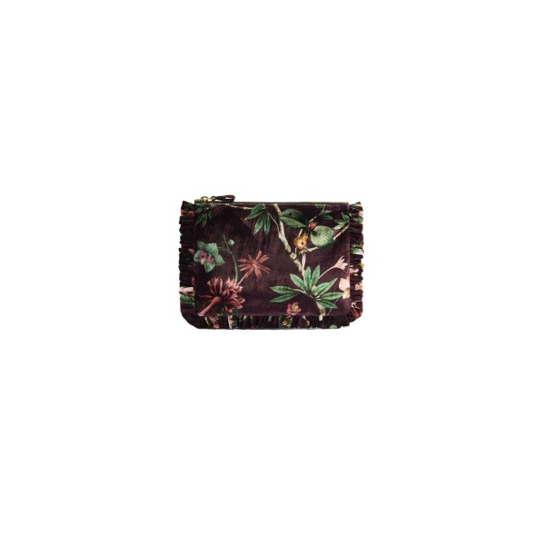 La DoubleJ Hand Pochette in Zooflora Burgundy at Luxury Shoes 