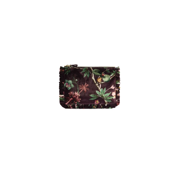 La DoubleJ Hand Pochette in Zooflora Burgundy at Luxury Shoes 
