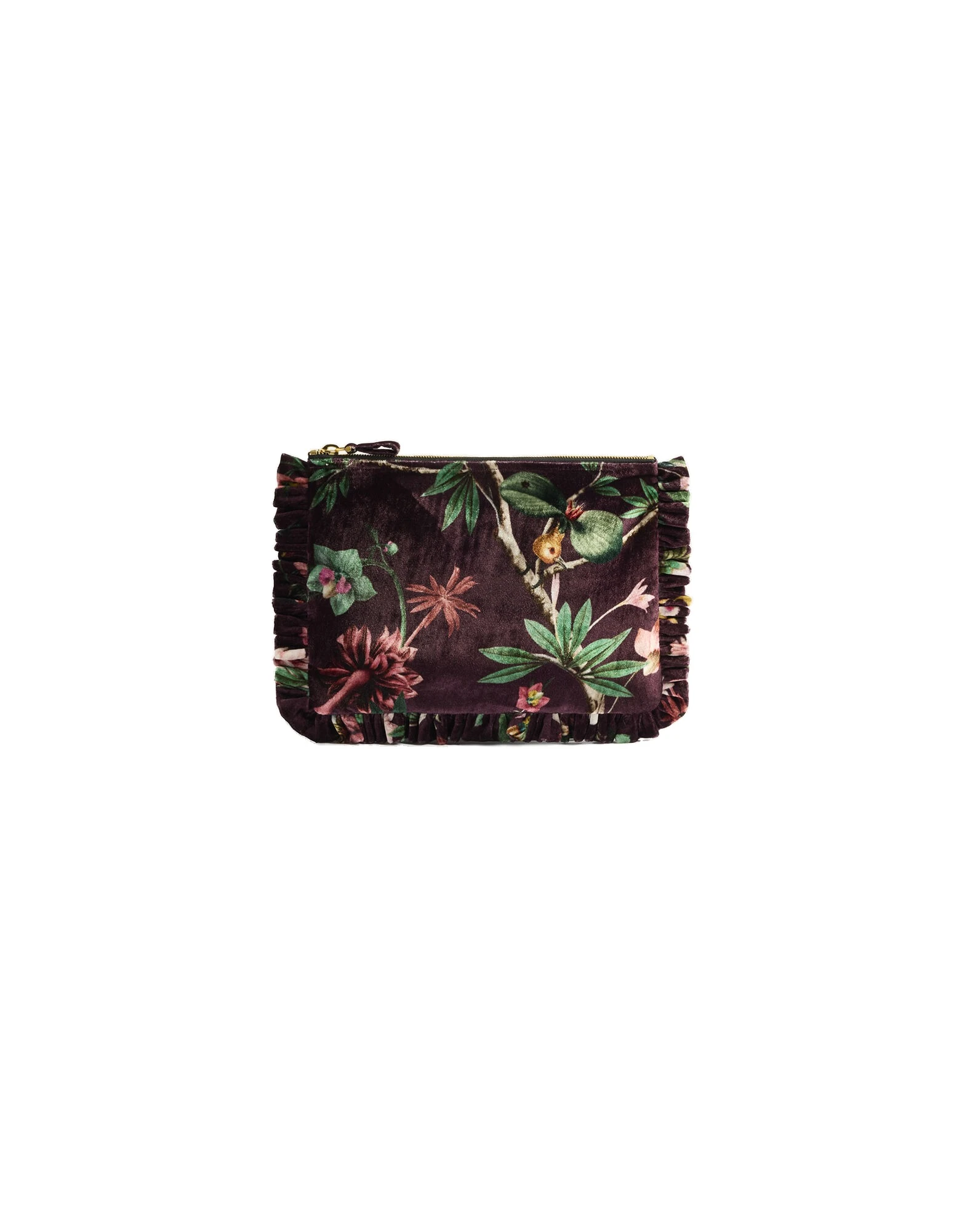 La DoubleJ Hand Pochette in Zooflora Burgundy at Luxury Shoes La DoubleJ Hand Pochette in Zooflora Burgundy at Luxury Shoes