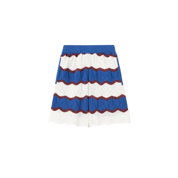 Hang Ten Shorts in Color Block Ivory & Blue