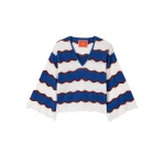 La DoubleJ Hang Ten Top in Color Block Ivory & Blue