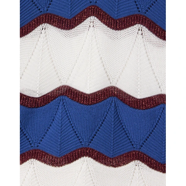 La DoubleJ Hang Ten Top in Color Block Ivory & Blue, view 6