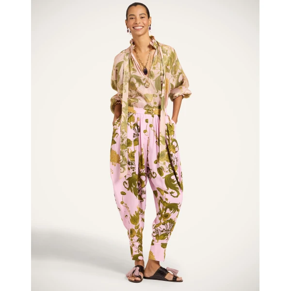 La DoubleJ Harem Pants in Coven Pink at Luxury Shoes 