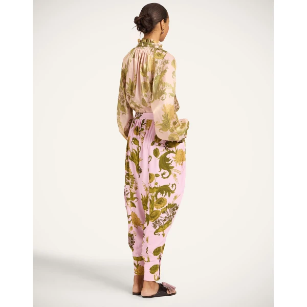 La DoubleJ Harem Pants in Coven Pink at Luxury Shoes 
