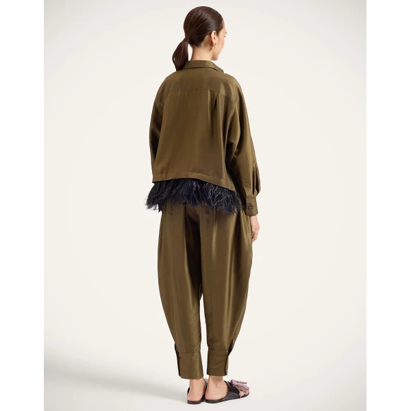 La DoubleJ Harem Pants in Moss Green at Luxury Shoes 
