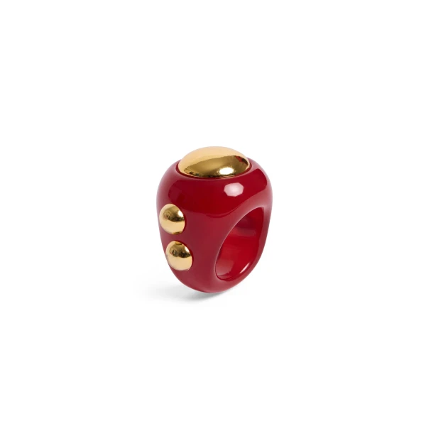 La DoubleJ Hathor Ring in Red, view 3
