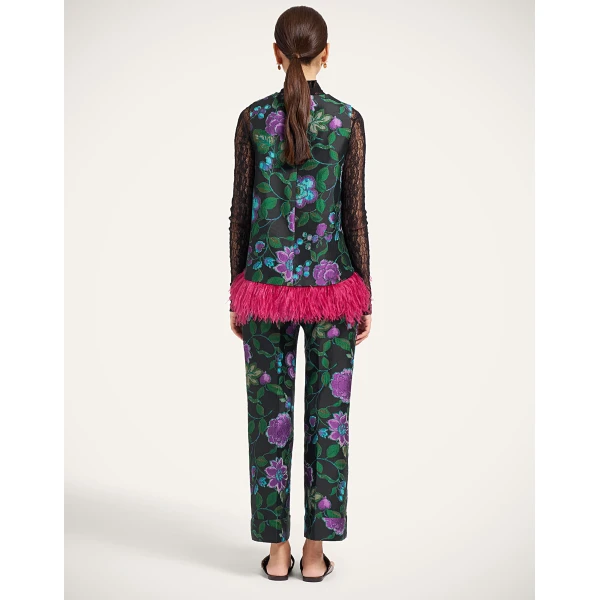 La DoubleJ Hendrix Pants in Botanical Black at Luxury Shoes 