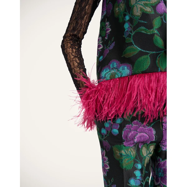La DoubleJ Hendrix Pants in Botanical Black at Luxury Shoes 