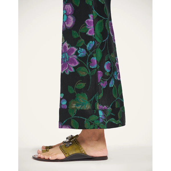 La DoubleJ Hendrix Pants in Botanical Black at Luxury Shoes 