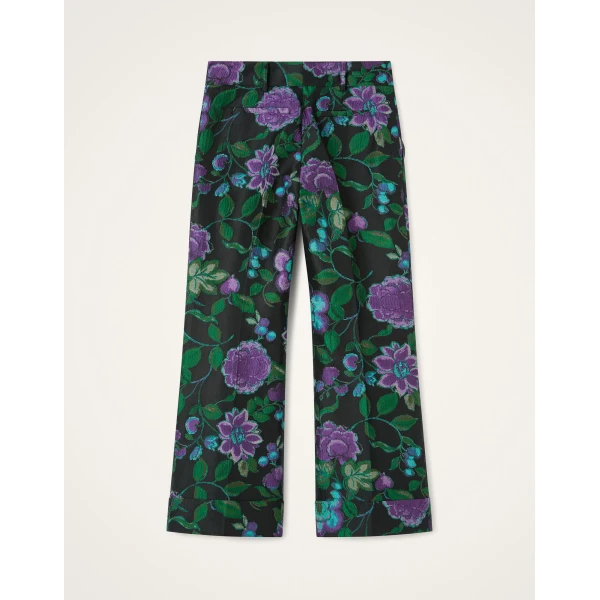 La DoubleJ Hendrix Pants in Botanical Black at Luxury Shoes 