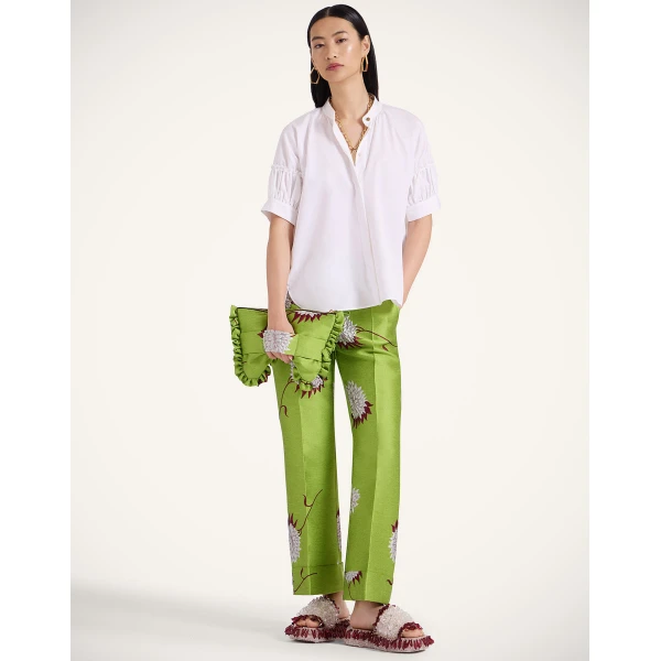 La DoubleJ Hendrix Pants in Derby Lime at Luxury Shoes 