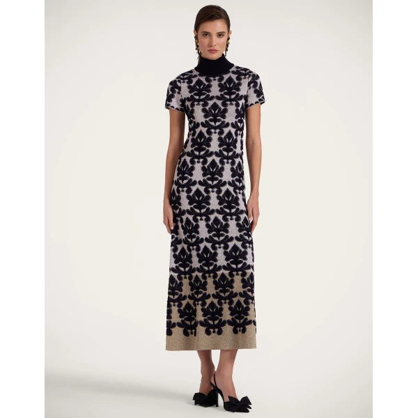 La DoubleJ Herald Long Dress in Herald Silver, view 2