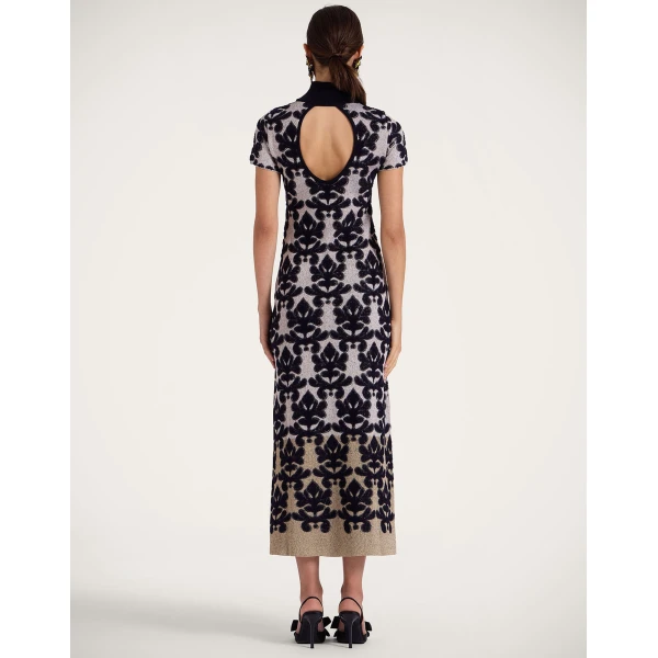 La DoubleJ Herald Long Dress in Herald Silver, view 3