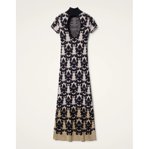 La DoubleJ Herald Long Dress in Herald Silver, view 5