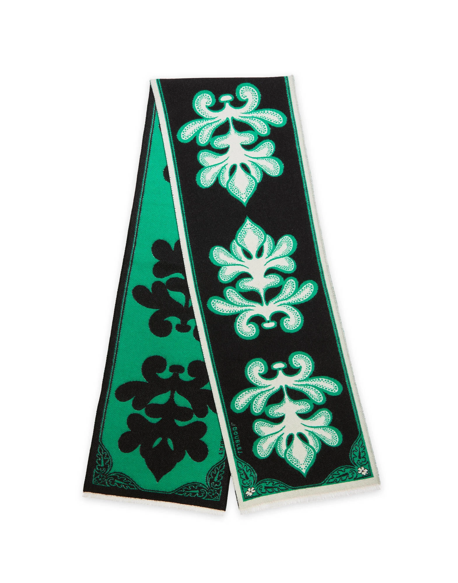 La DoubleJ Herald Scarf 30 in Herald Black at Luxury Shoes La DoubleJ Herald Scarf 30 in Herald Black at Luxury Shoes