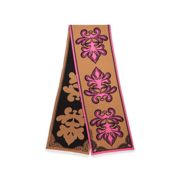 La DoubleJ Herald Scarf 30 in Herald Chocolate at Luxury Shoes 