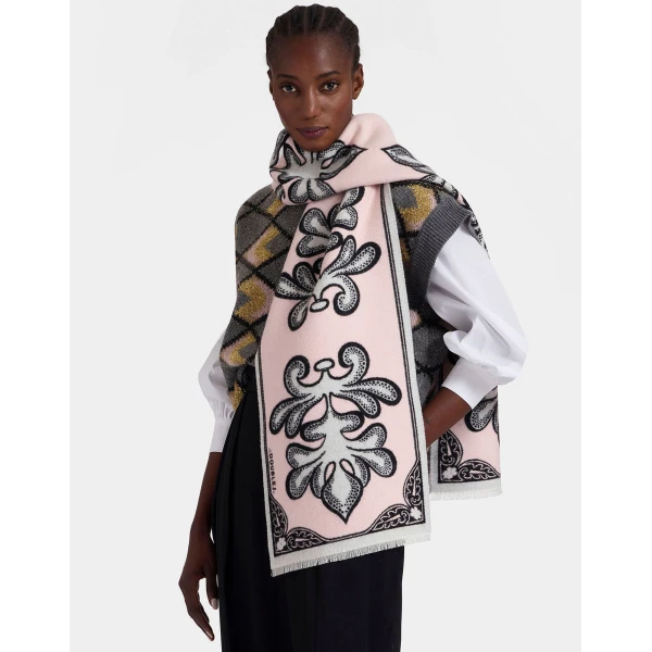 La DoubleJ Herald Scarf 30 in Herald Light Pink at Luxury Shoes 