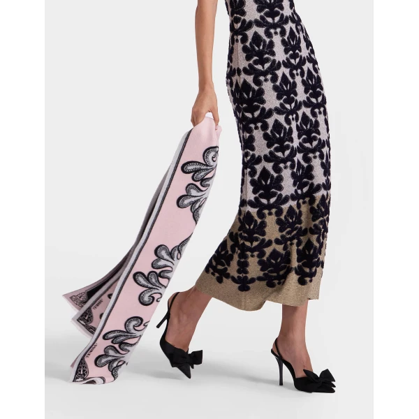 La DoubleJ Herald Scarf 30 in Herald Light Pink at Luxury Shoes 