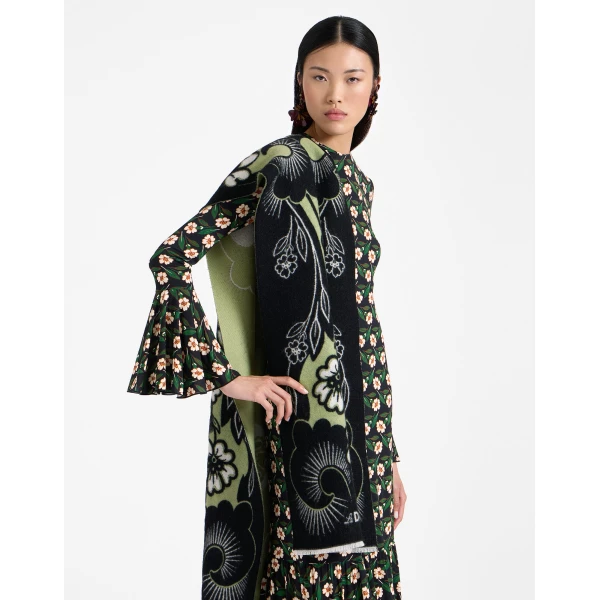 La DoubleJ Herald Scarf 50 in Mayfair Black at Luxury Shoes 