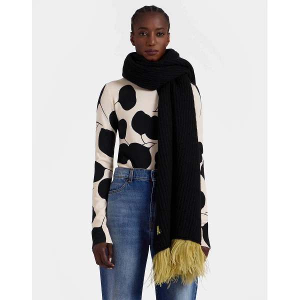 La DoubleJ High Kick Scarf in Anthracite at Luxury Shoes 