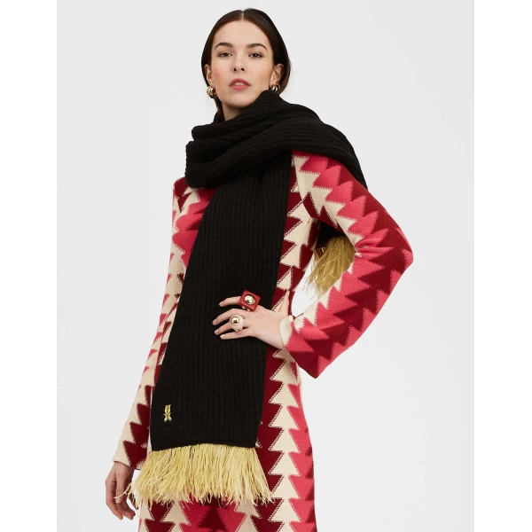 La DoubleJ High Kick Scarf in Anthracite at Luxury Shoes 
