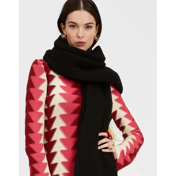 La DoubleJ High Kick Scarf in Anthracite at Luxury Shoes 
