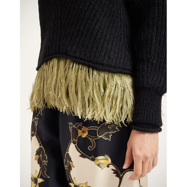La DoubleJ High Kick Sweater in Black at Luxury Shoes 