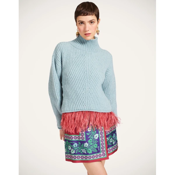 La DoubleJ High Kick Sweater in Powder Blue, view 2