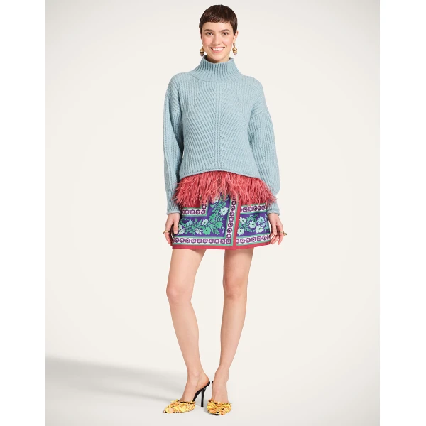 La DoubleJ High Kick Sweater in Powder Blue, view 4