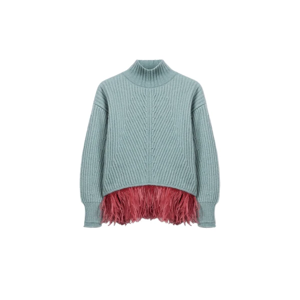 High Kick Sweater in Powder Blue