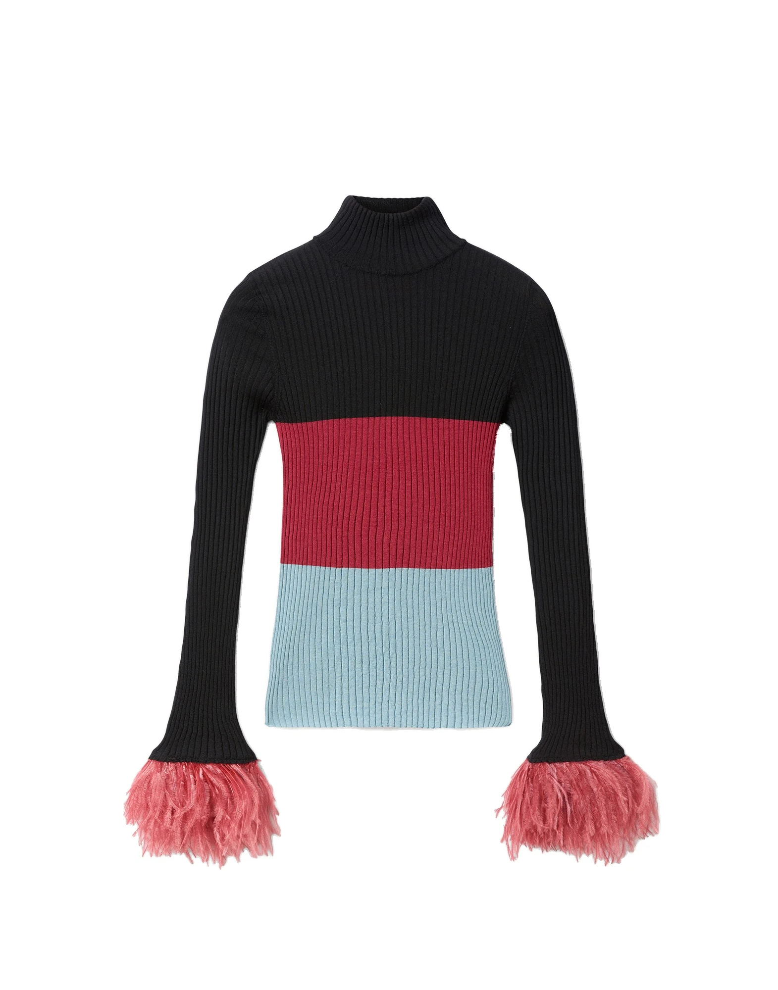 La DoubleJ High Kick Top in Color Block Black & Burgundy La DoubleJ High Kick Top in Color Block Black & Burgundy