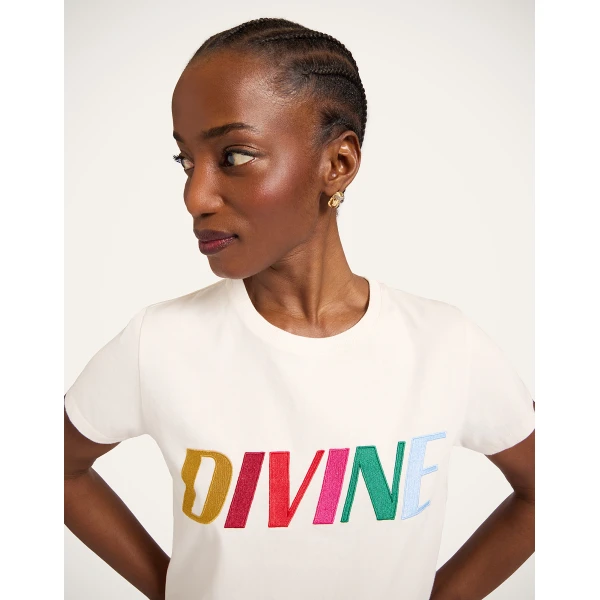 La DoubleJ High Tee Shirt in Divine White, view 4