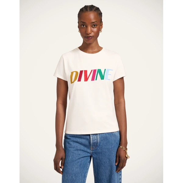 La DoubleJ High Tee Shirt in Divine White, view 5