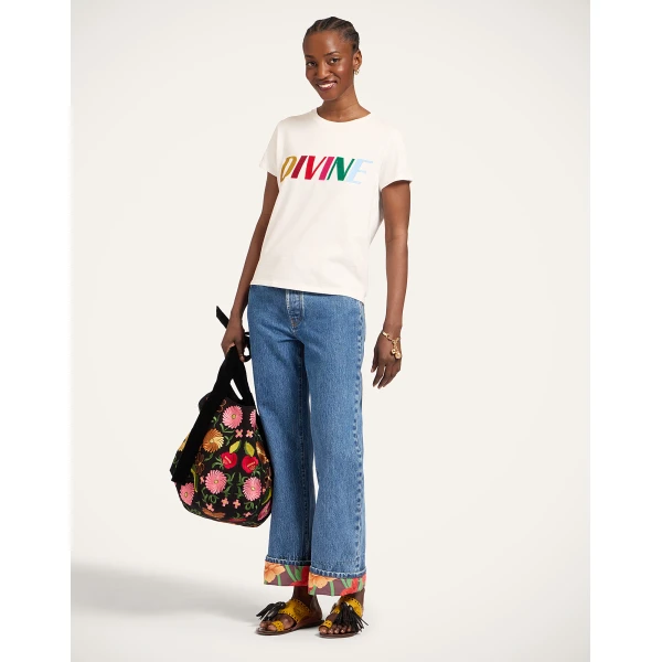 La DoubleJ High Tee Shirt in Divine White, view 6