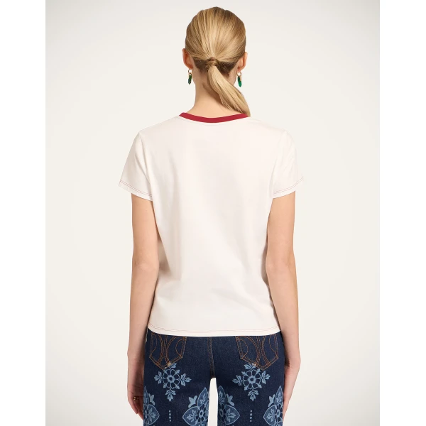 La DoubleJ High Vibe Tee in Butterbird White Top, view 3